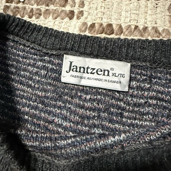 VTG Jantzen Sweater Mens XL Aztec Western Grandpa 90s Mohair Blend Chunky Knit - Picture 3 of 8